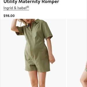 Ingrid & Isabel Utility Maternity Romper